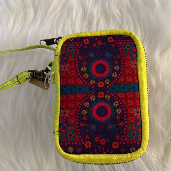 Natural Life Neon Henna Boho print Scuba Zippered Wallet - Picture 1 of 6